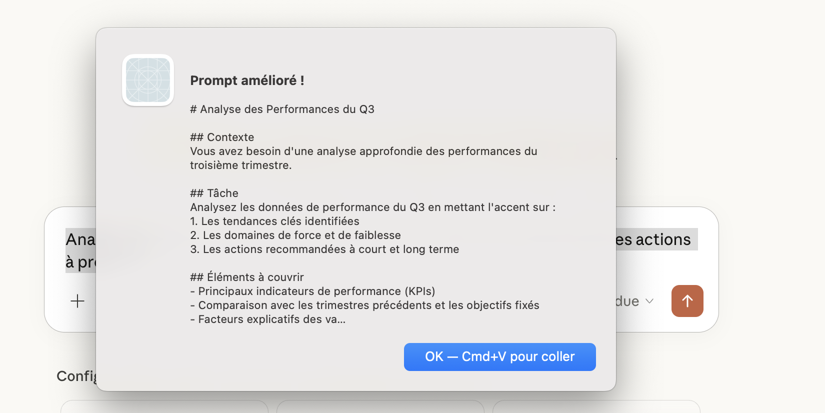 Etape 2 - Appuyer sur Cmd+U