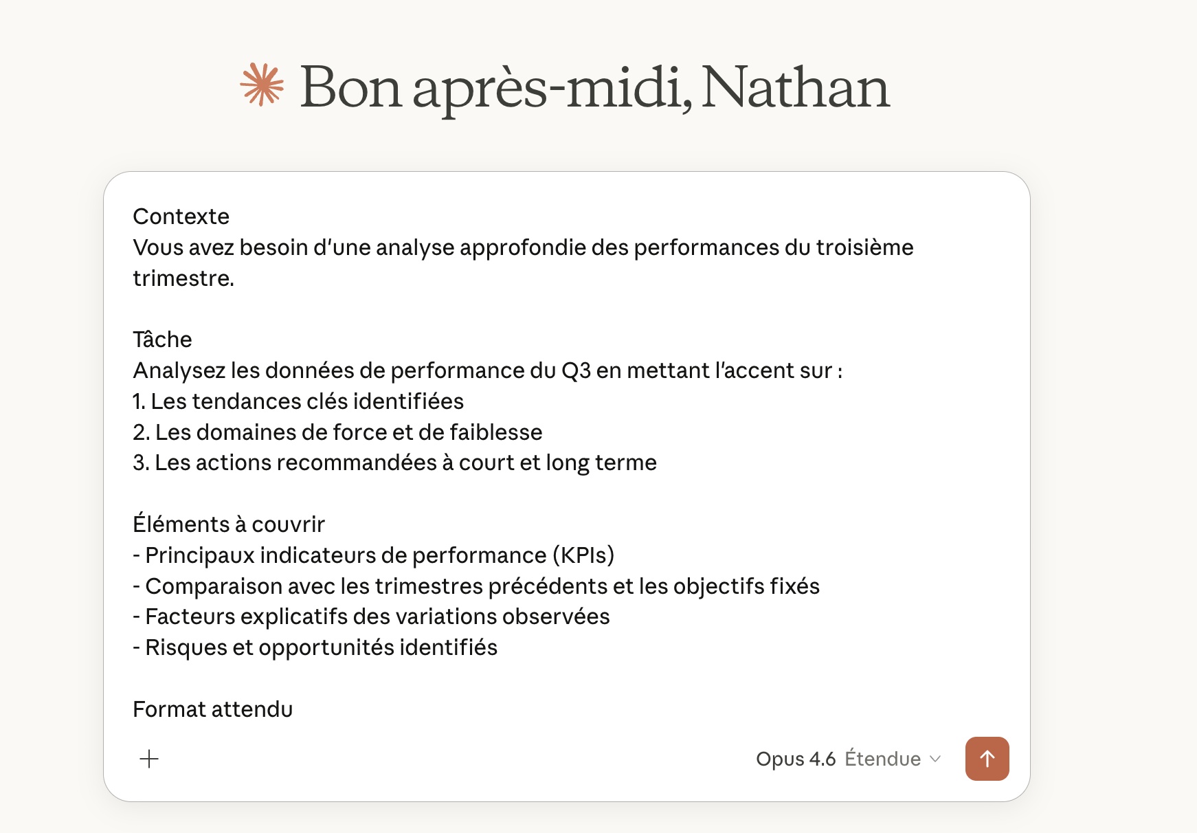 Etape 3 - Coller le prompt ameliore